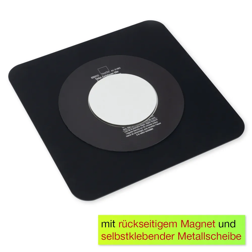 Tafel-Zeitdauer-Uhr "Automatik" magnetisch, 19x19 cm