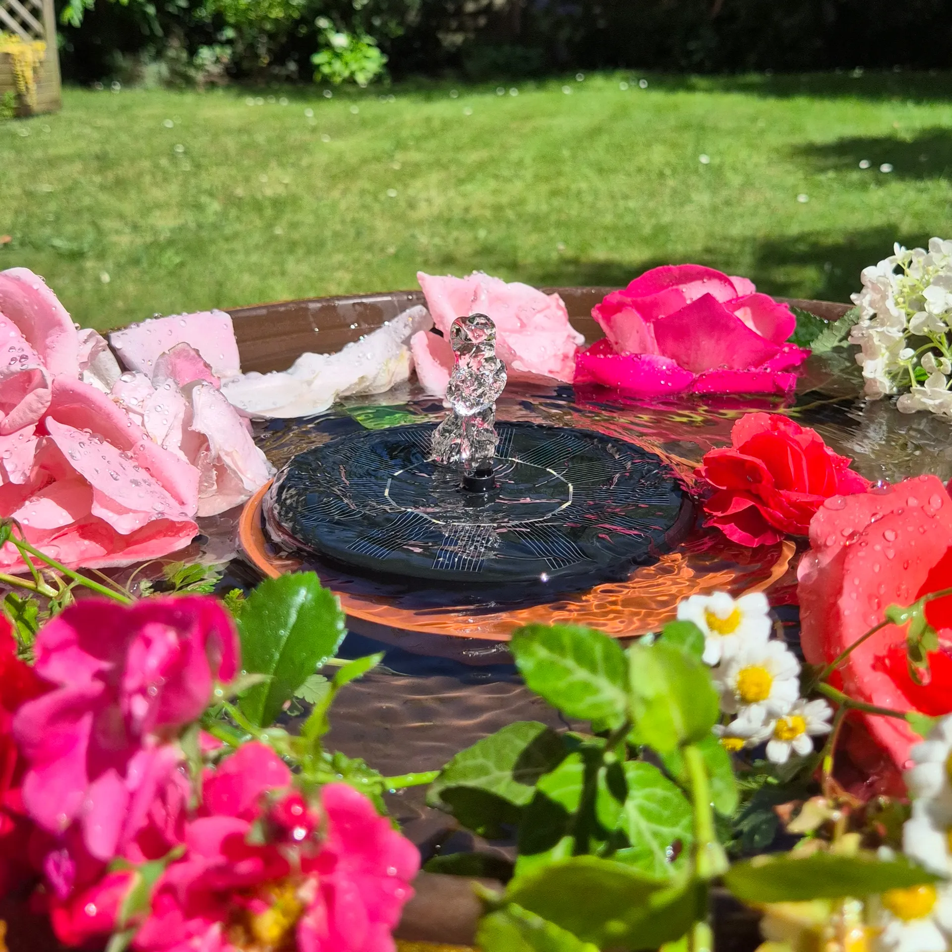 Solar-Brunnen mit 5 Aufsätzen