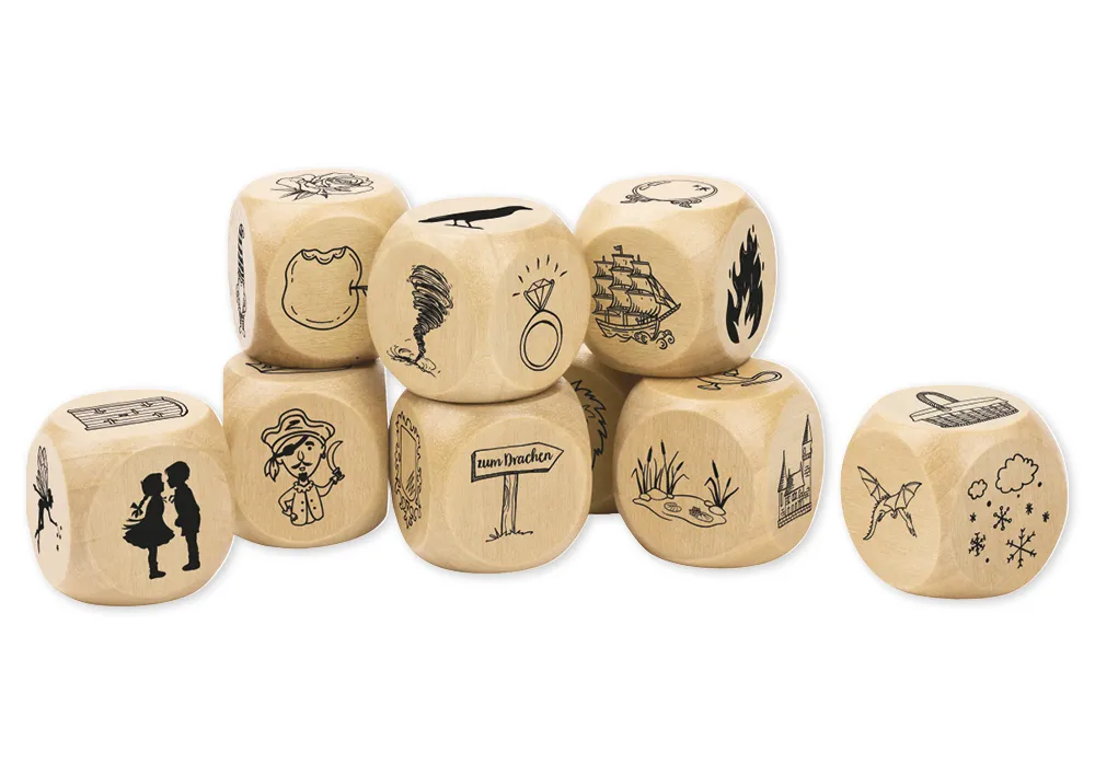 Set Würfel "Geschichten - Märchen", 9-tlg., 25 mm