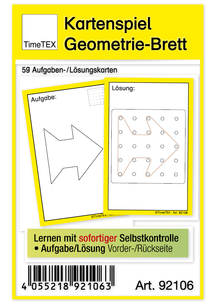 TimeTEX Kartenspiel "Geometrie-Brett", 60-tlg.