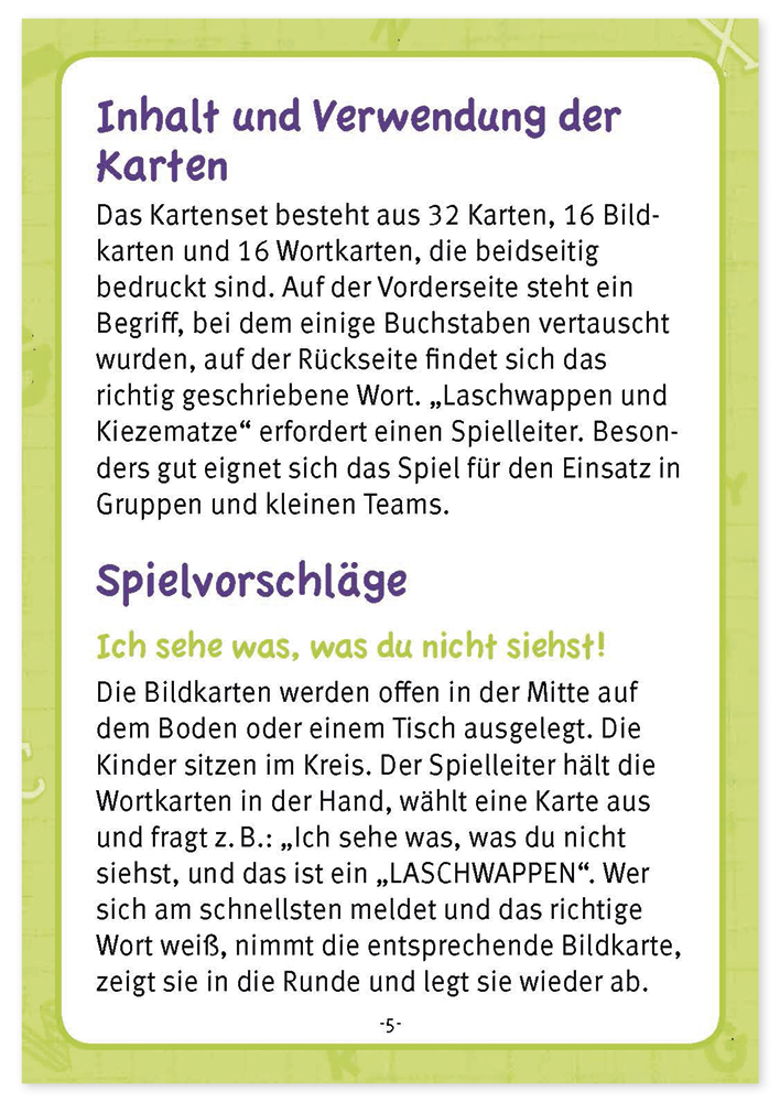 Kartenspiel "Laschwappen & Kiezematze", 32-tlg.