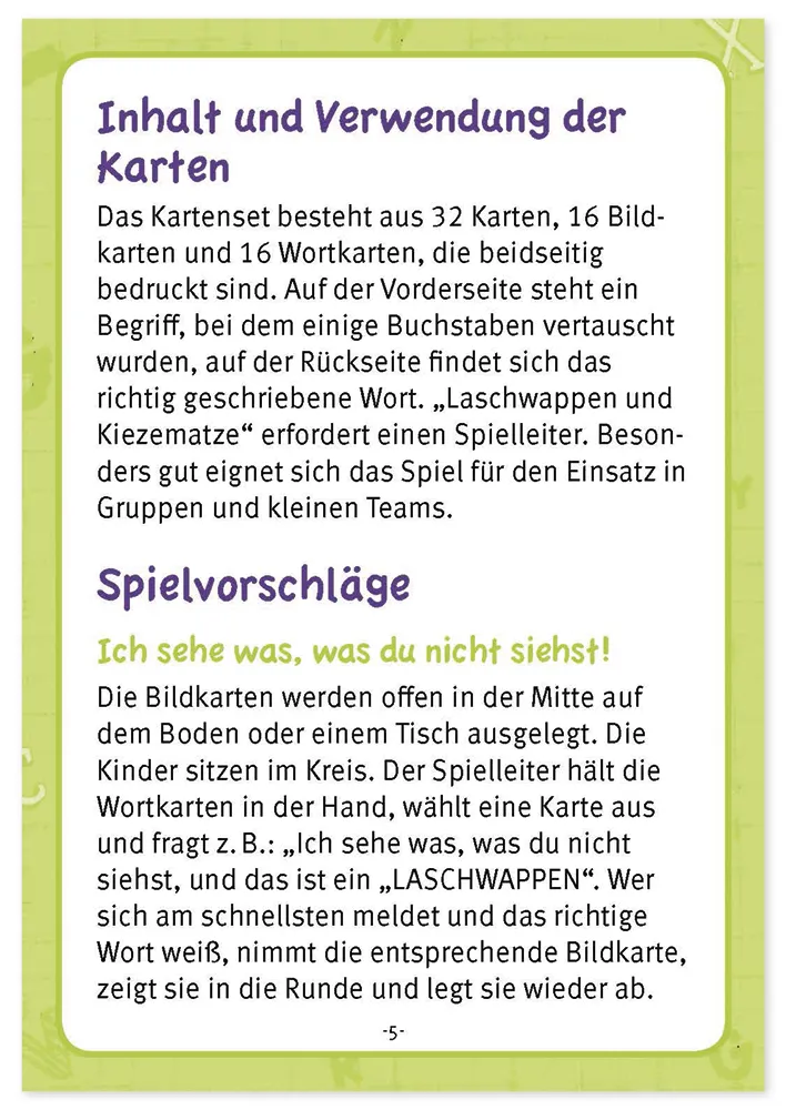 Kartenspiel "Laschwappen & Kiezematze", 32-tlg.