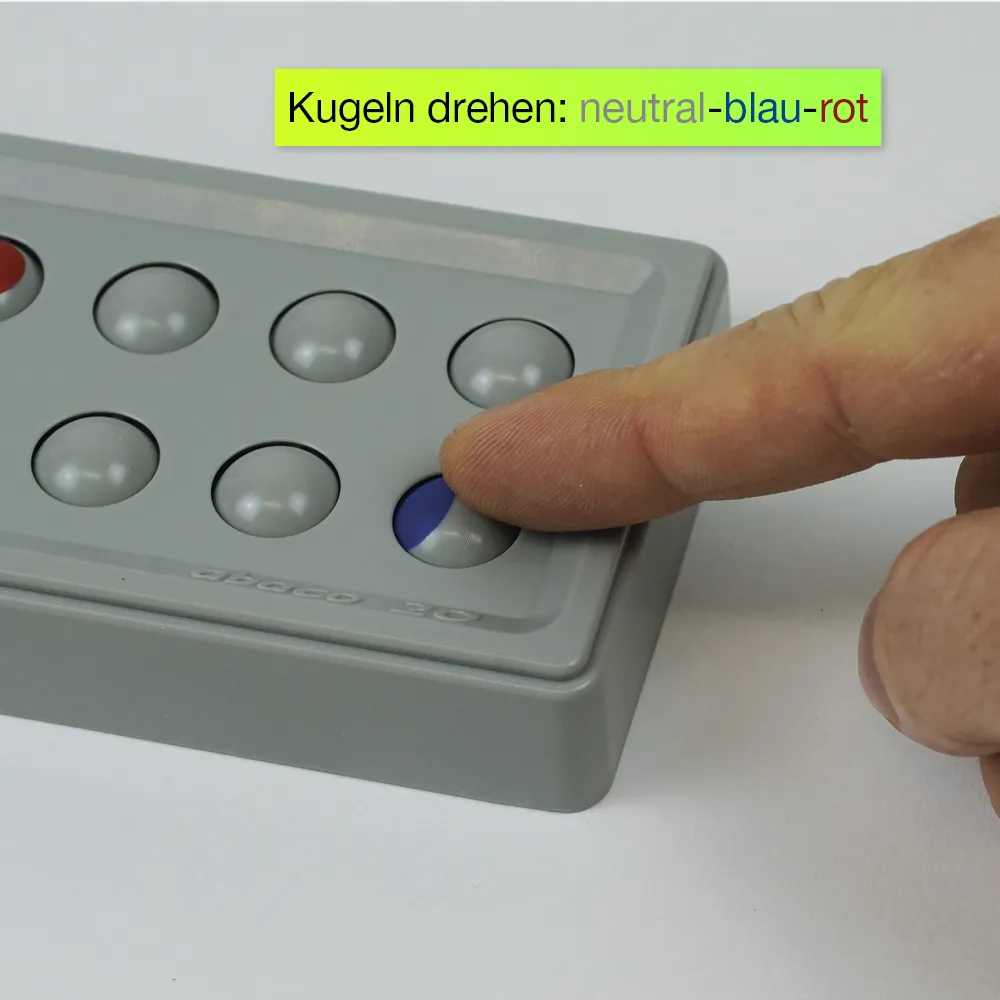 Klassensatz ABACO tricolor für 20-er Zahlenraum, rot-blau-grau, 24-tlg., in Box