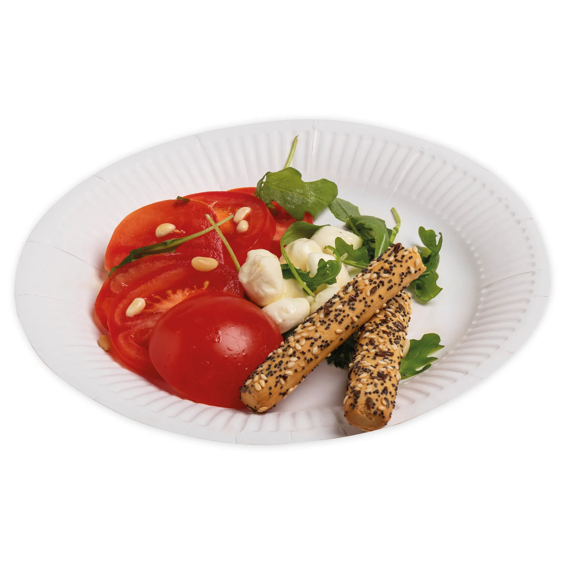 Kartonnen borden, wit, 23 cm  ø, set 50 stuks