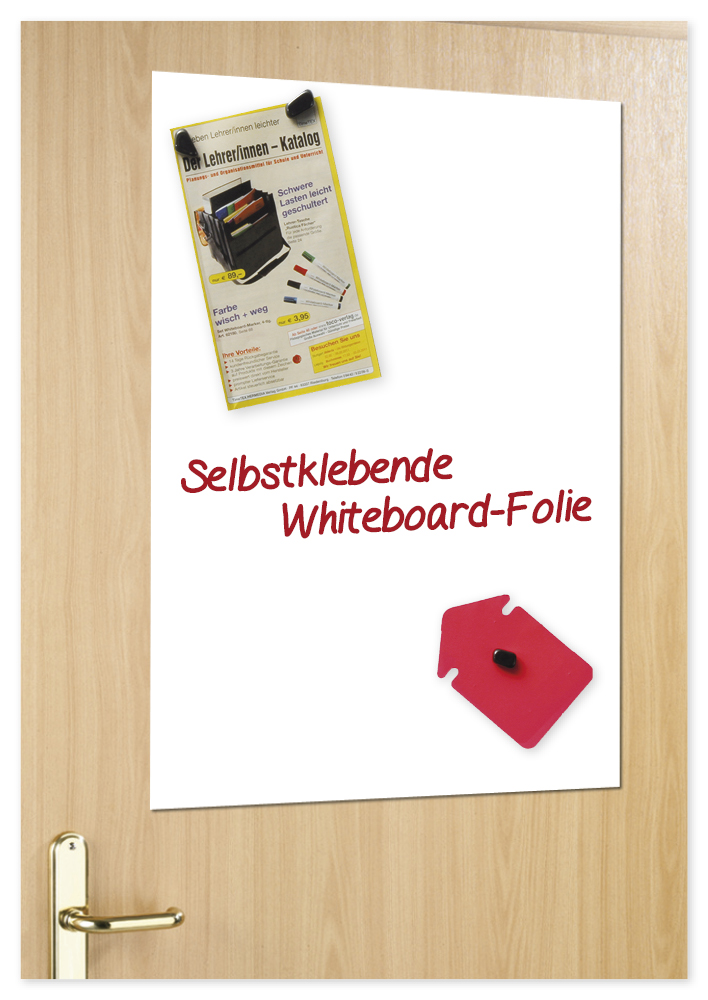 Hagemann Whiteboard-Folie, selbstklebend + magnethaftend