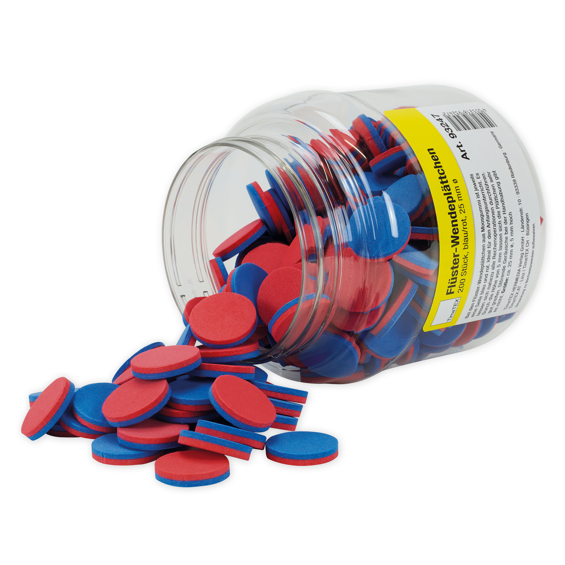 Whisper vändplatta blå/röd, 200 st i plåt