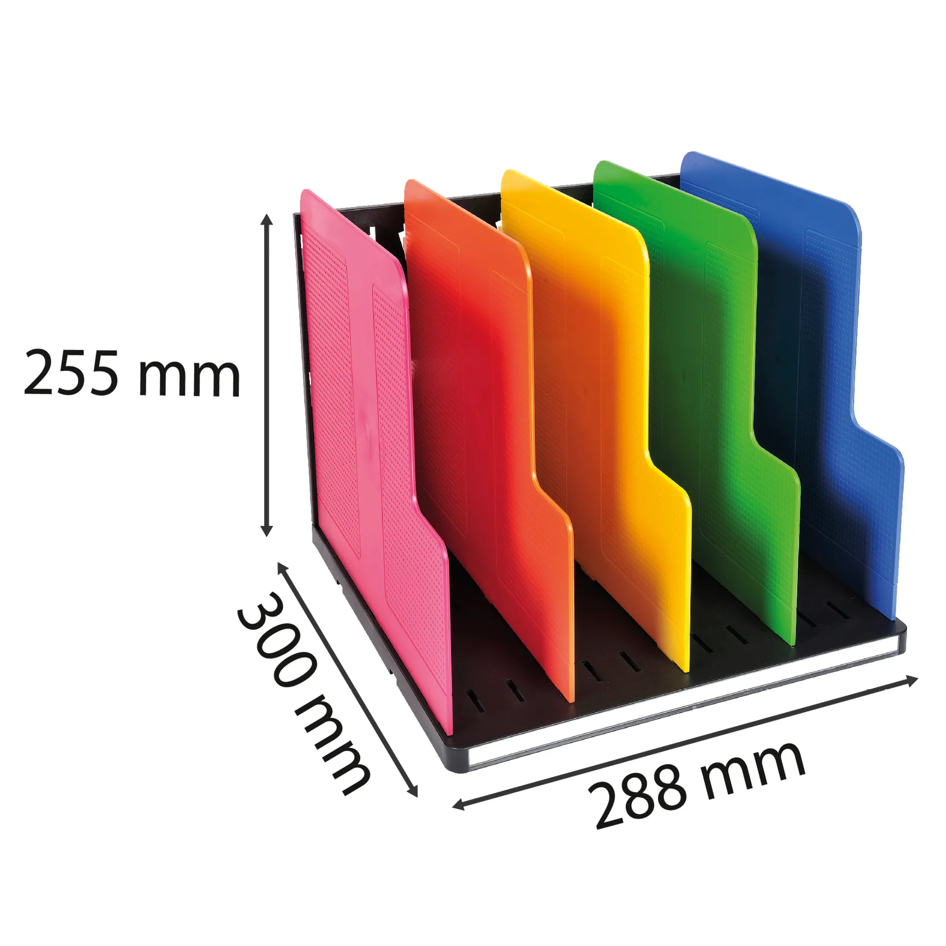 Sorteerrek "regenboog", 4 vakken, variabel