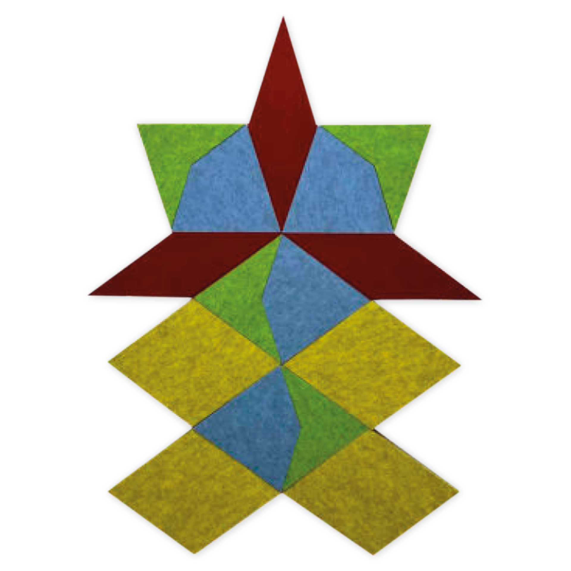 Schallabsorber AcousticArt "4 Würfel", 133x137 cm, 16-tlg.
