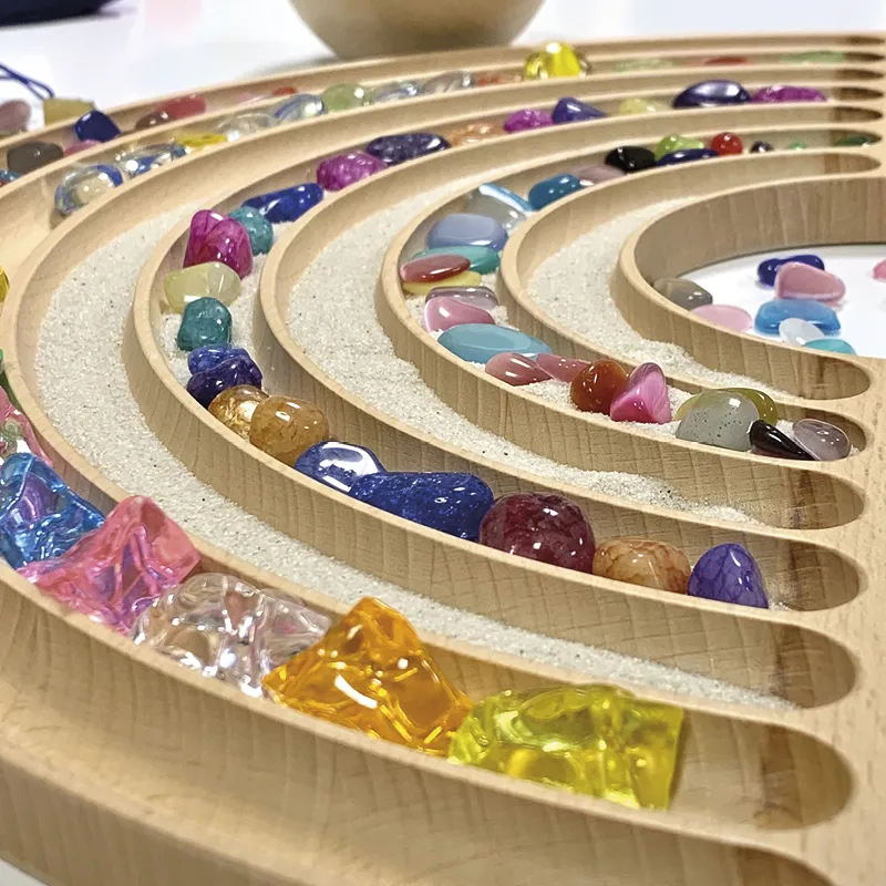 Regenbogen-Brett aus Holz, 45x22 cm