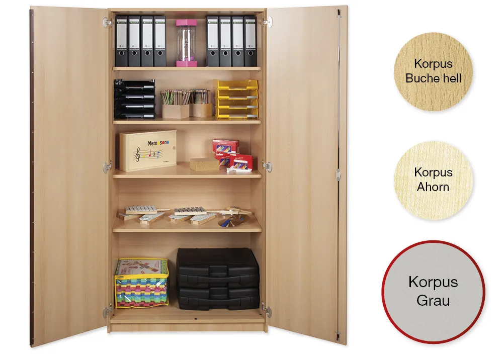 Material-Hochschrank L, Plustiefe, 5 Fachböden