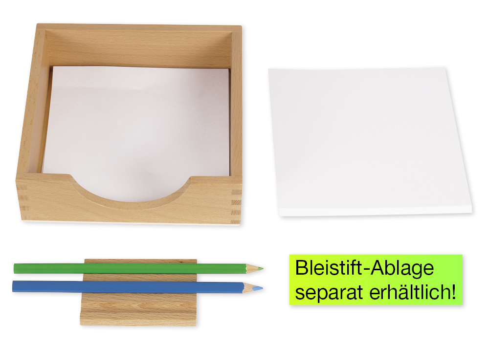 Boîte en bois pour papier 14 x 14 cm TimeTEX « Montessori Premium »