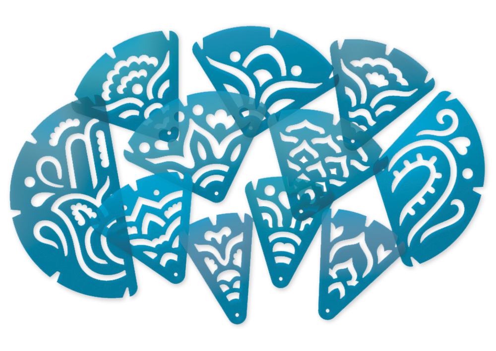 Mandala-Schablonen, 11-tlg.