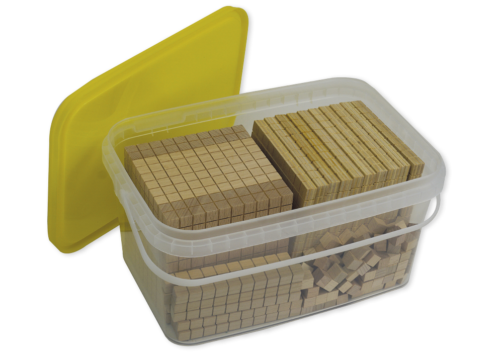 Hagemann Dienes-Sortiment 121-tlg, aus Holz, Zahlenraum 1.000, in Stapel-Box