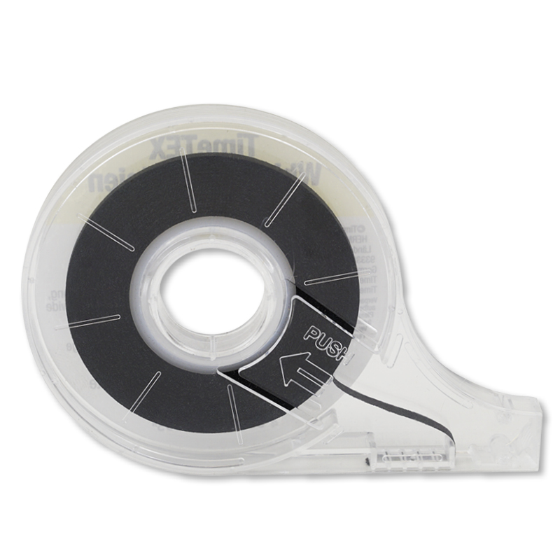 Linii pentru tablă albă, autoadezive, negre, în dispenser, 15 m / 3 mm