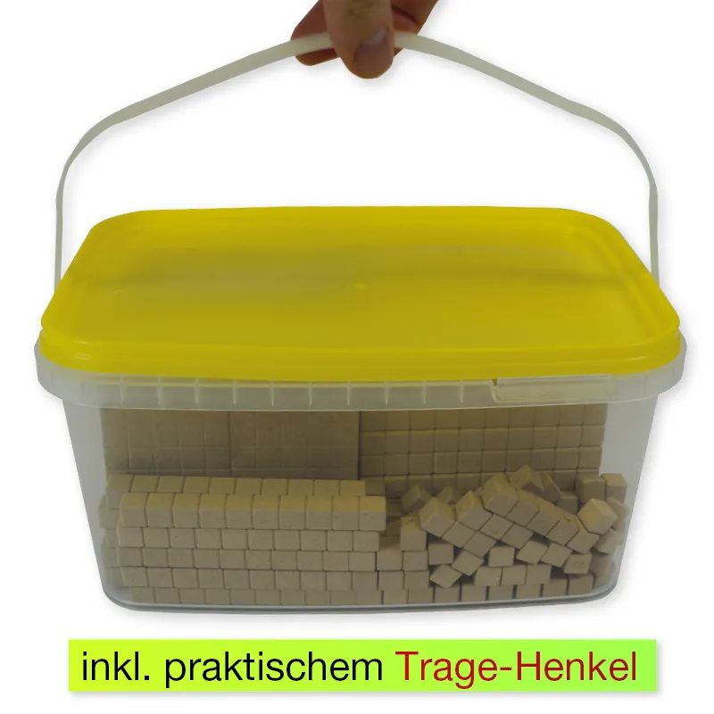 Dienes Grundsortiment, 121-tlg., Zahlenraum 1.000, naturfarben, in Stapel-Box