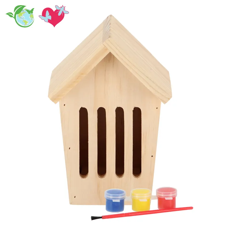 Schmetterlings-Haus zum Bemalen, aus Holz, mit Farbe