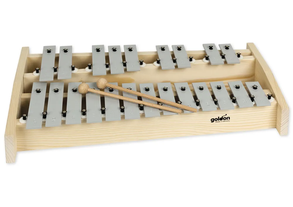 Chromatisches Glockenspiel, Sopran c3 - a4, grau mit Schlägel