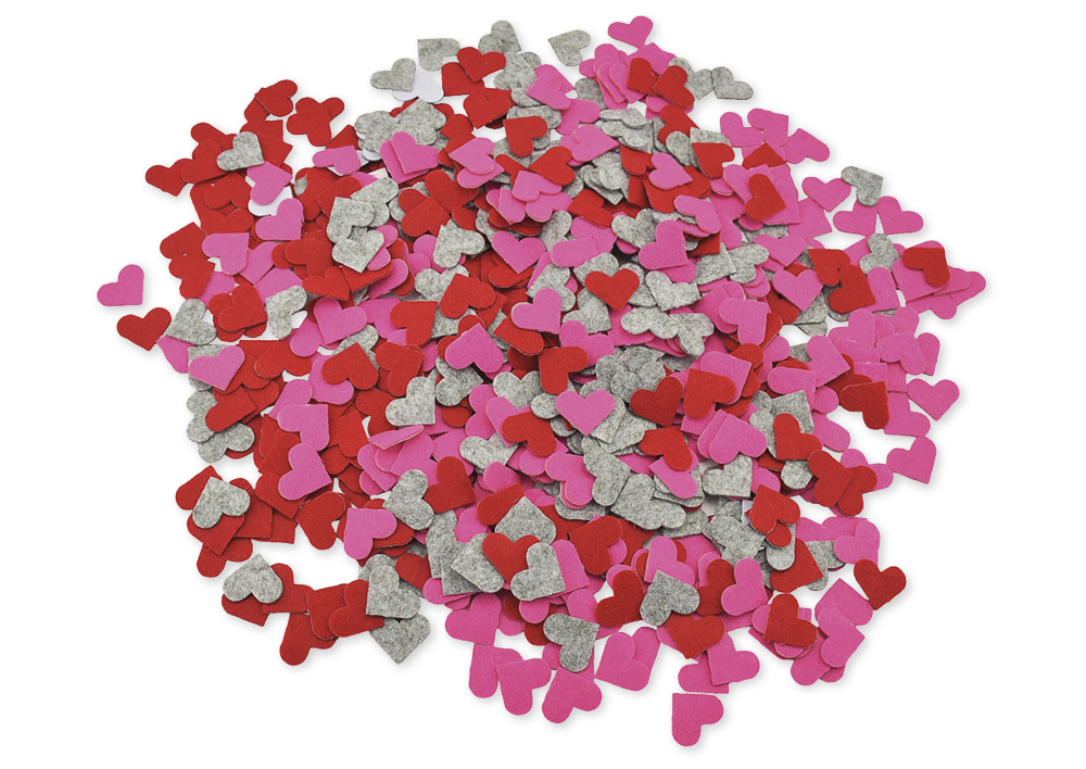 Hagemann Filz-Aufkleber "Herz", 300 Stück