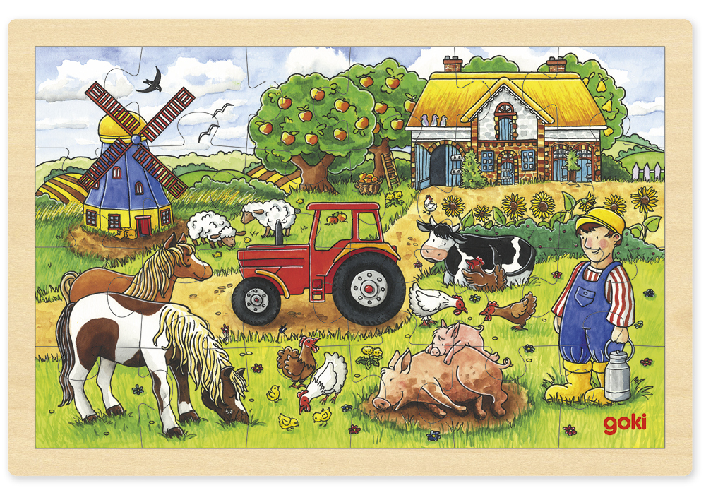 Hagemann Einlegepuzzle "Bauernhof", 24-tlg.