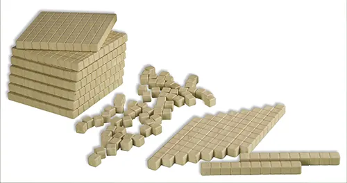 MAB materiaal, klassikale basisset, 432-delig, 1-1000, ongelakt