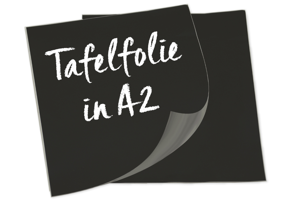 Tavlefolie A2 selvklæbende, sort, 2 stk