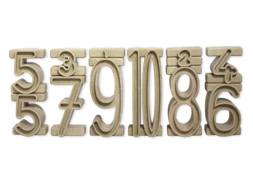 Stapel-Zahlen "Zahl-auf-Zahl", 34-tlg., naturfarben