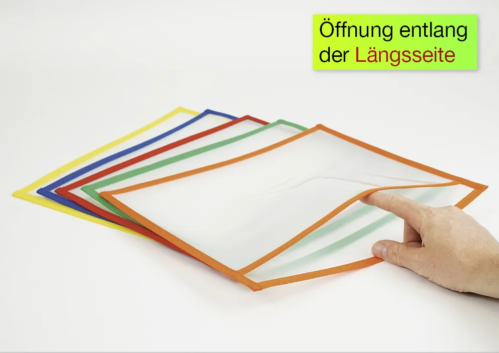 Lærings- og samletasker A4-Plus landskab, med farvet kant, 10 stk.