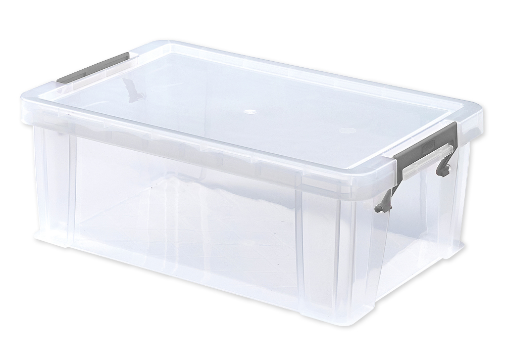 TimeTEX Kunststoffbox stapelbar, transparent, 10 Liter (A4 XL)