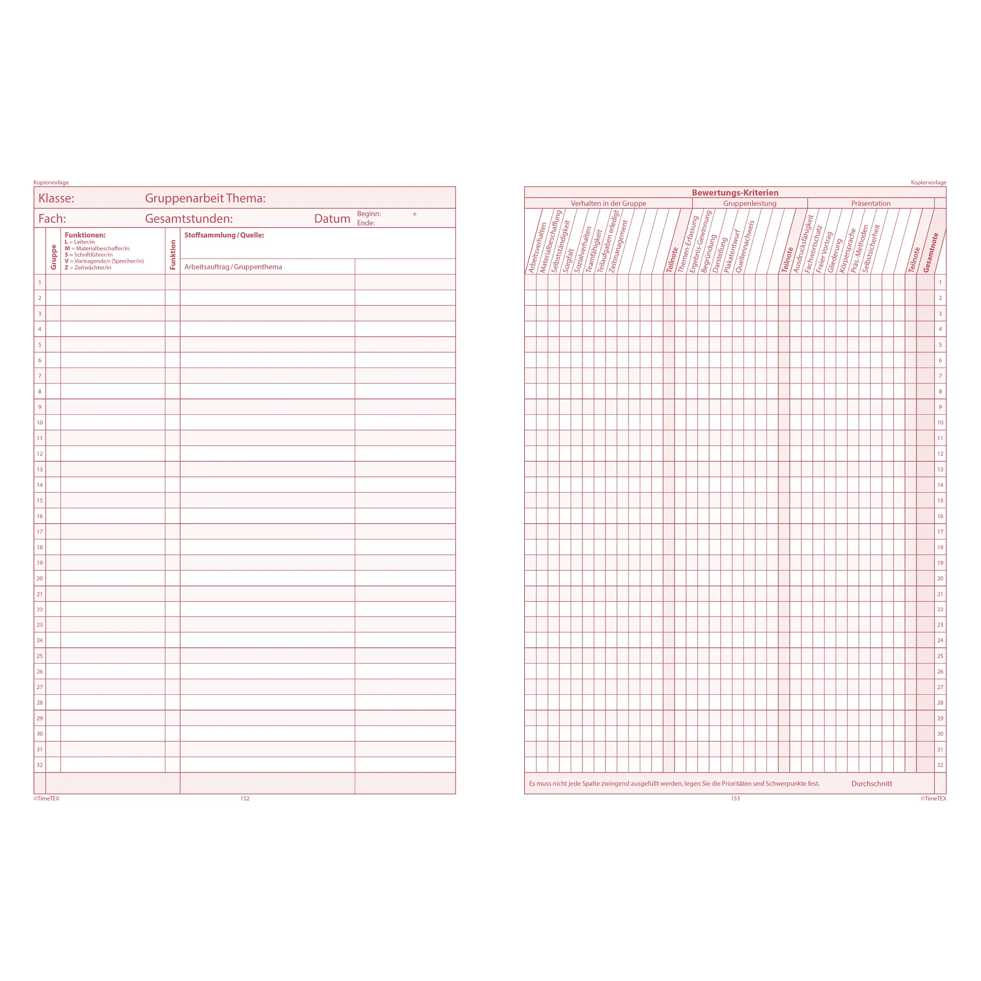 TimeTEX Referendariats-Planer "Documento lose Blatteinlage", A4