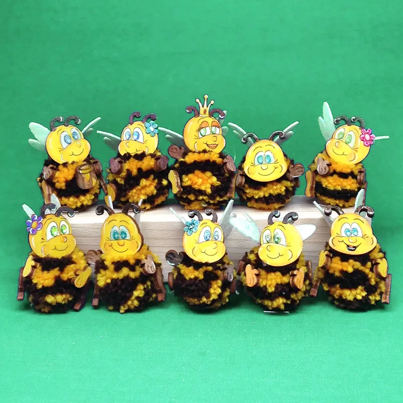 Bastelset "Pompon-Bienen", 10 Stück