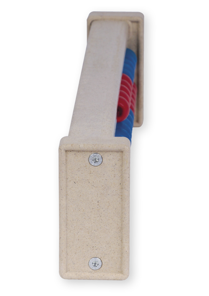 Beräkningsram för 20 nummerserie röd/blå, raka sidodelar