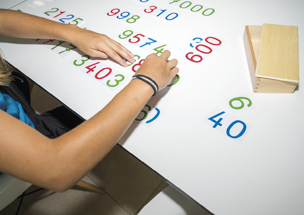 TimeTEX - Carduri numerice mari 1-9.000, din plastic "Montessori Premium"