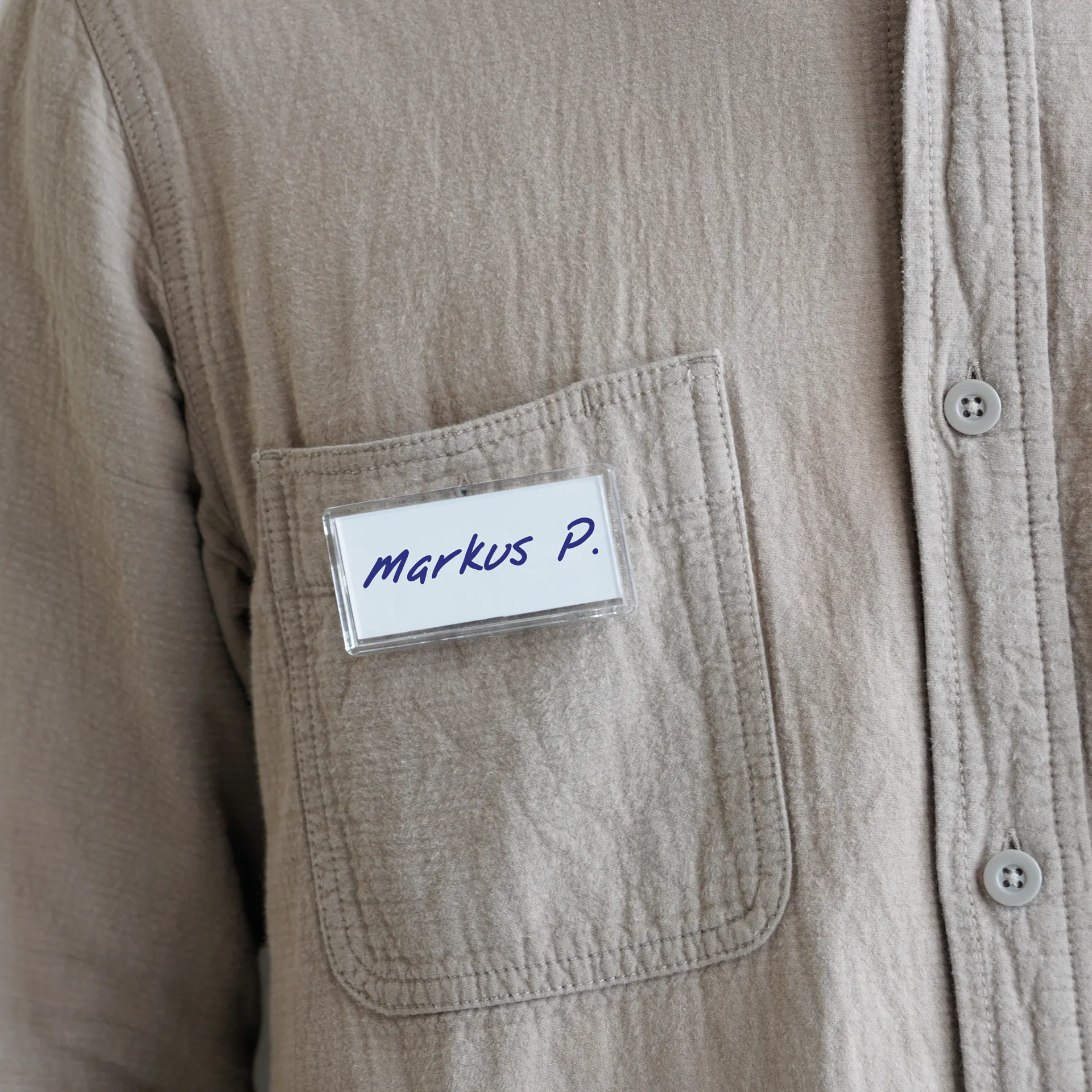 Juego de etiquetas con nombre, magnéticas, 5 piezas