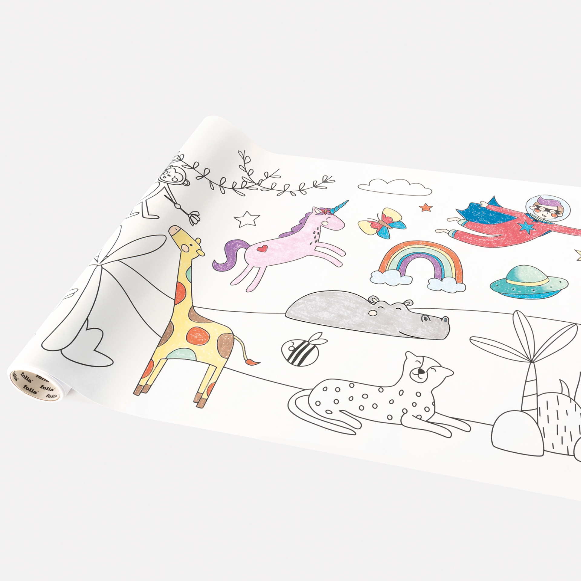 Malpapierrolle mit Motiven "Adventure", 30 cm x 4 m