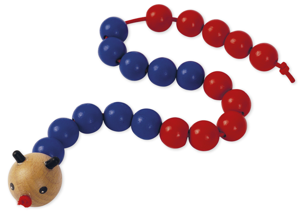 Rechenkette "Rechen-Raupe" bis 20, rot/blau, 5er Schritte