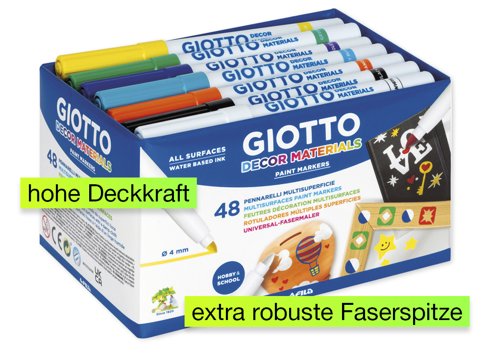 GIOTTO Decor Universal-Fasermaler, 48-tlg.