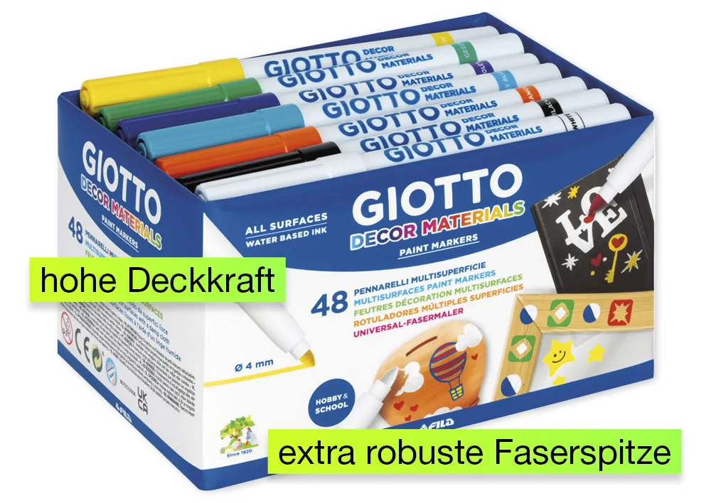 GIOTTO Decor Universal-Fasermaler, 48-tlg.