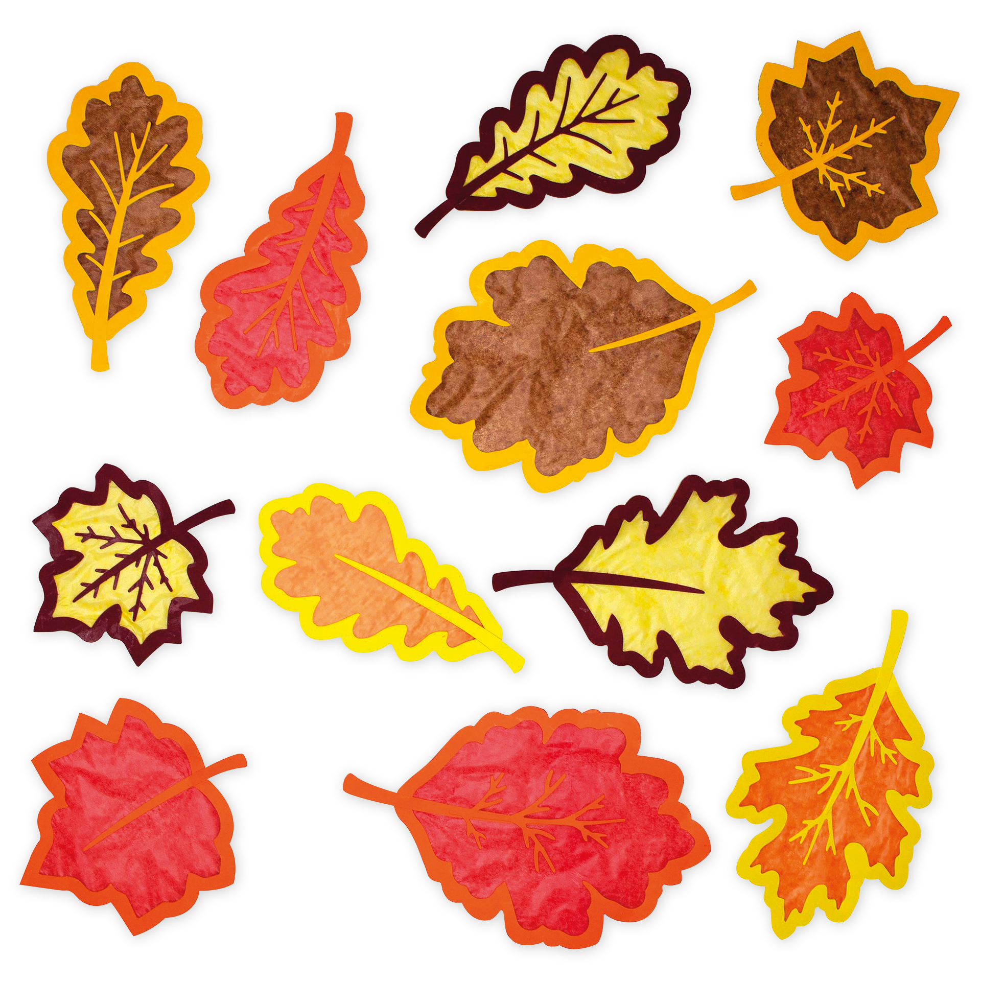 TimeTEX Fensterbilder "Blätter", 36 Stück