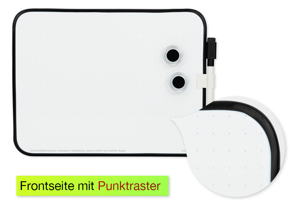 TimeTEX Whiteboard A4-Plus, 4-delad, dubbelsidig