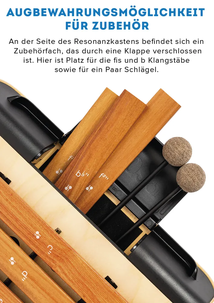 SONOR SMART Xylophon, Alt c1-a2 + fis1, b1, fis2, mit Schlägel, zum Stapeln, ASX 100 DE