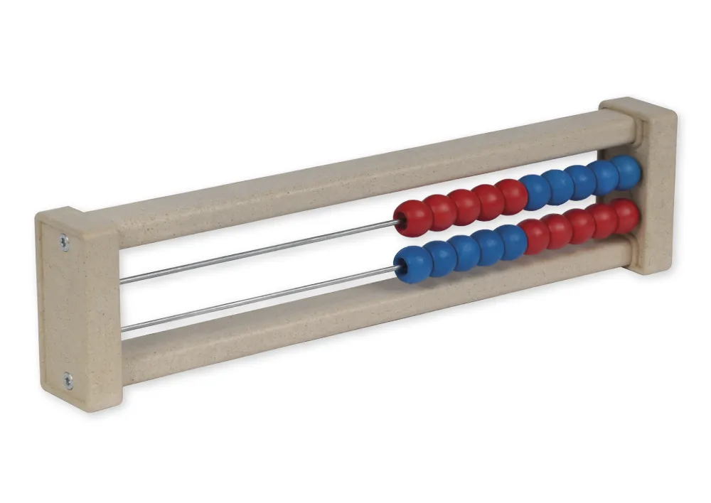 Klassensatz Rechenrahmen für 20-er Zahlenraum rot/blau, gerade Seitenteile, 25-tlg. in Box