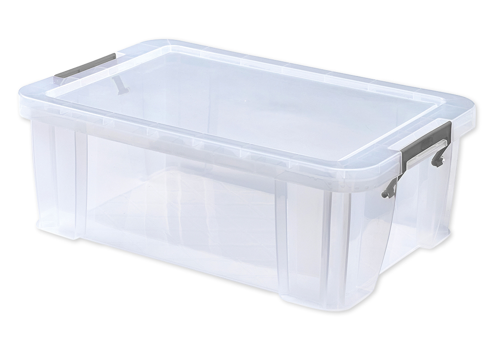 TimeTEX Kunststoffbox stapelbar, transparent, 15 Liter