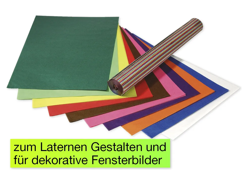 Transparentpapier farbig 70x100 cm, 25 Bogen