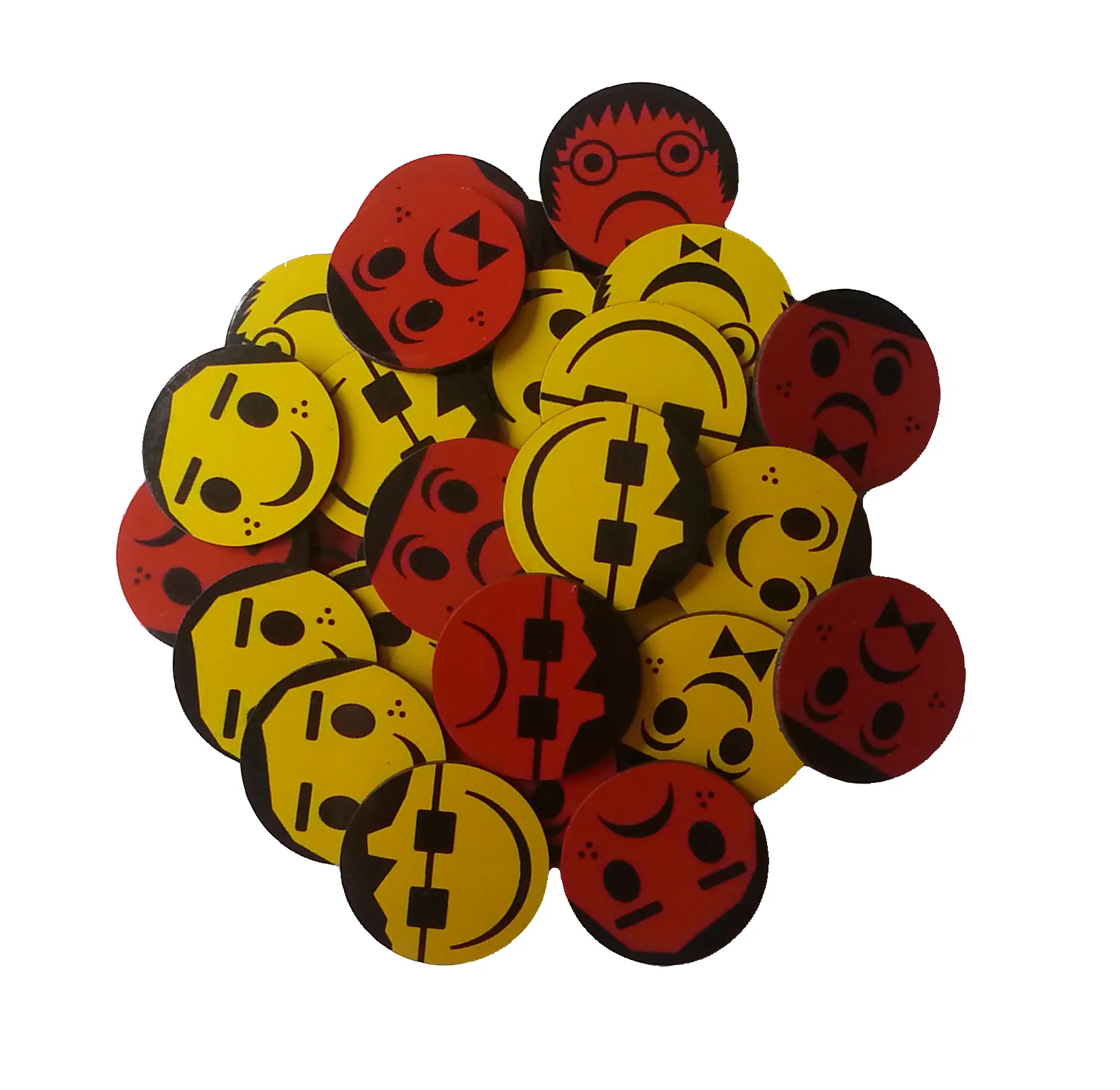 Set Magnet-Wende-Plättchen "Gesichter"