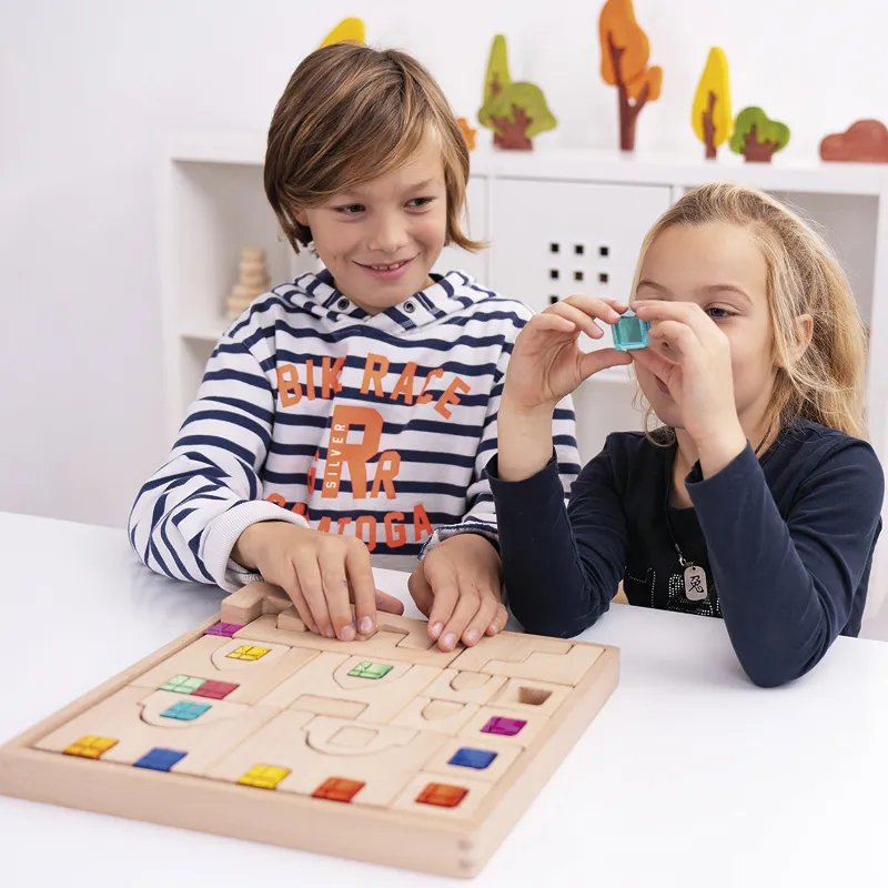 Holzbaukasten "Meine Regenbogenstadt", 24-tlg.