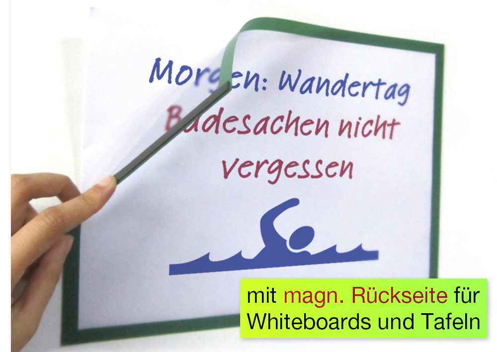 Zestaw kieszeni TimeTEX Frame A4 magnetyczny 5 szt.