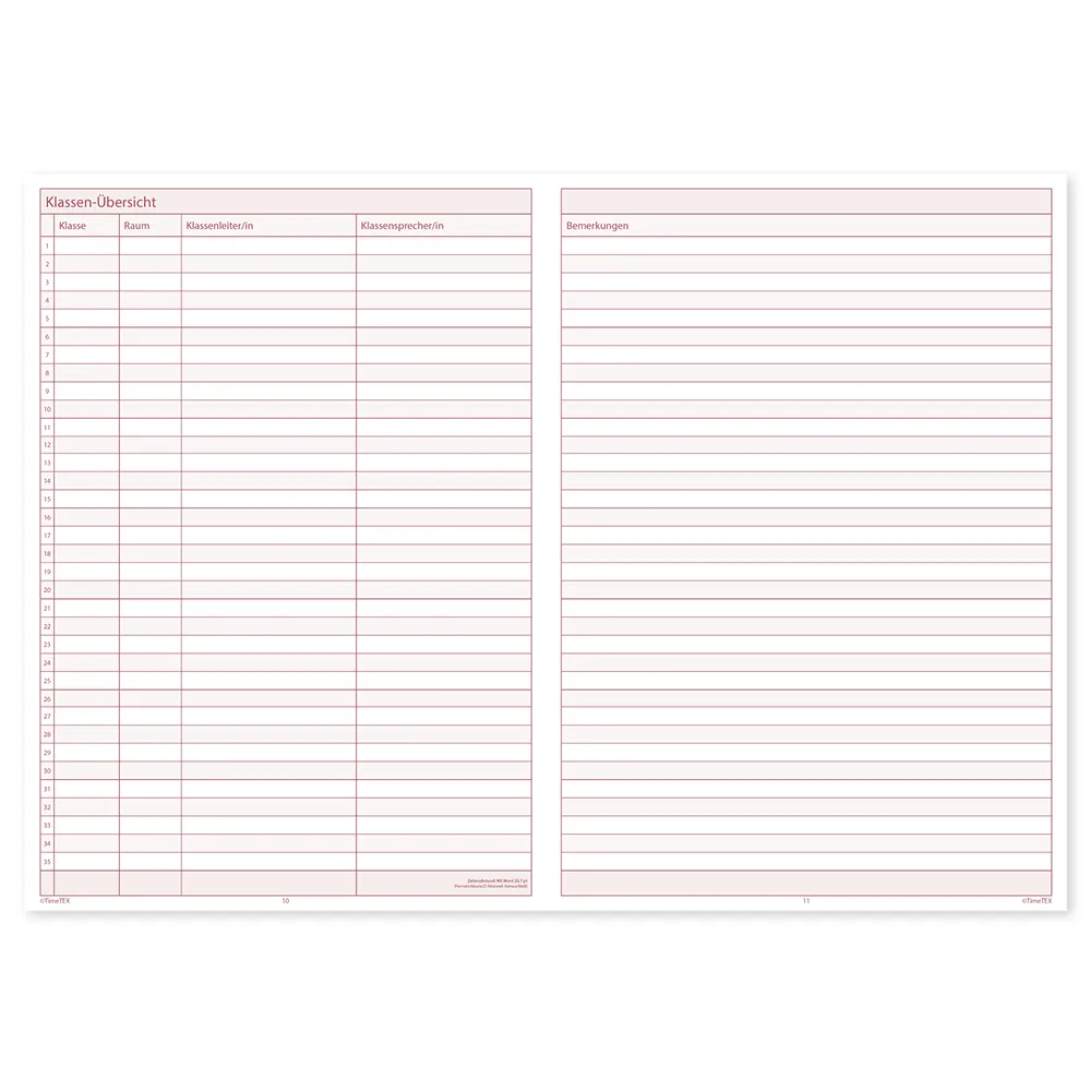 TimeTEX Schulleitungs-Planer A4-Plus, 2026/2027