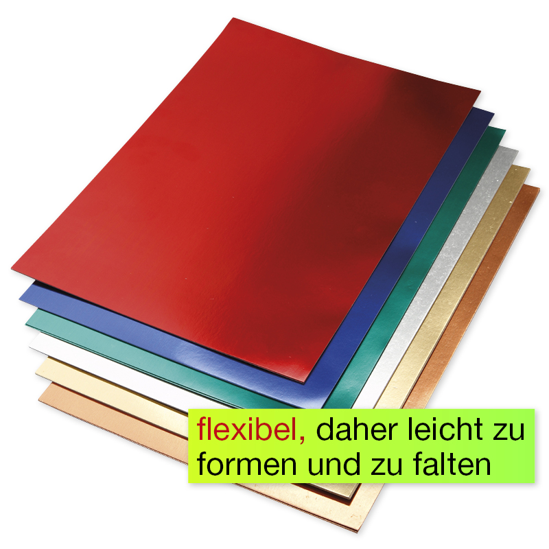 Metallic-Folienkarton A2, 30 Bogen