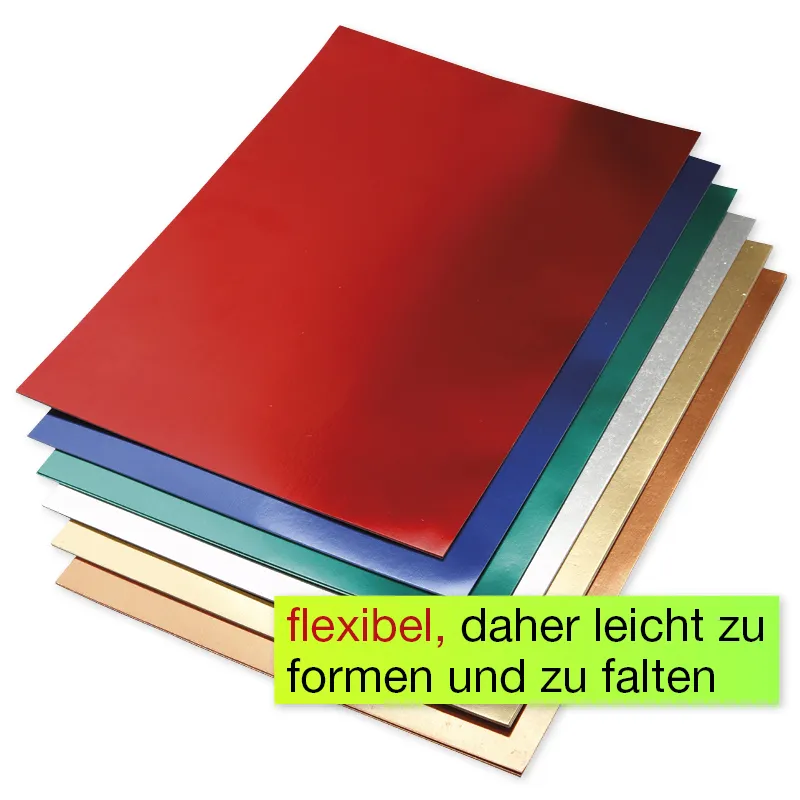 Metallic-Folienkarton A2, 30 Bogen
