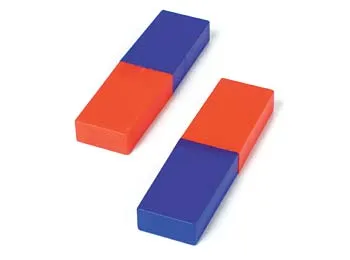 Stabmagnet kunststoffummantelt, 8 cm lang, 2 Stück